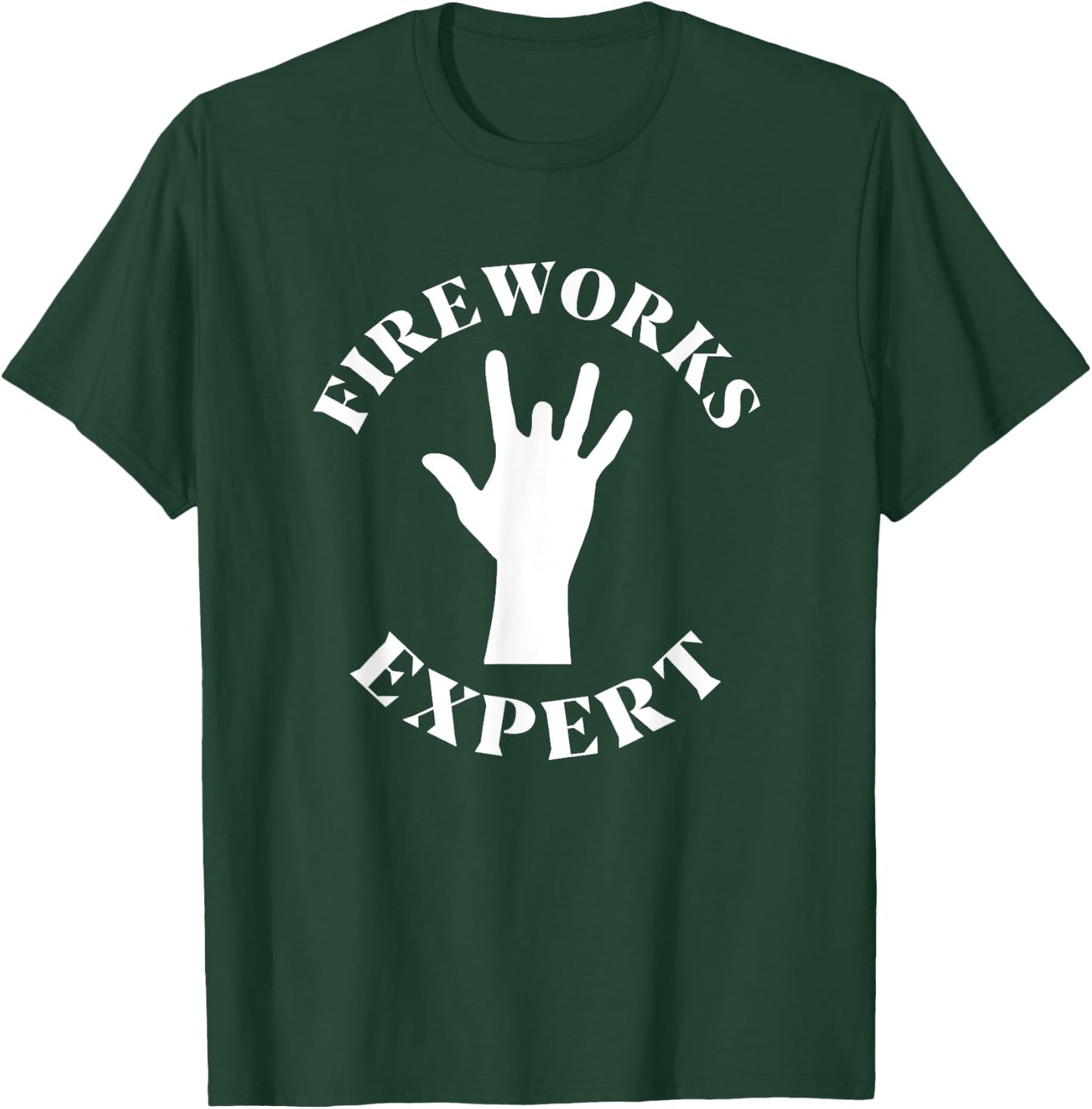 Missing Finger Fireworks Expert Funny 4th Of July Women Men T-Shirt - T-Shirt | Forest