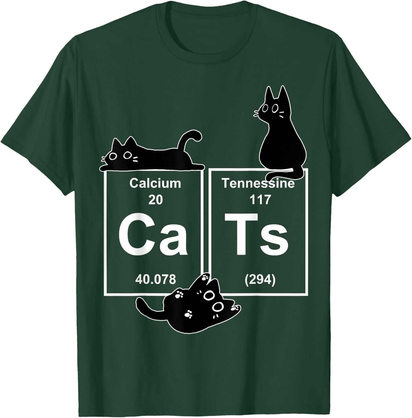 Cat Chemistry Periodic Table Funny Gifts Cat Dad, Cat Mom T-Shirt - T-Shirt | Forest