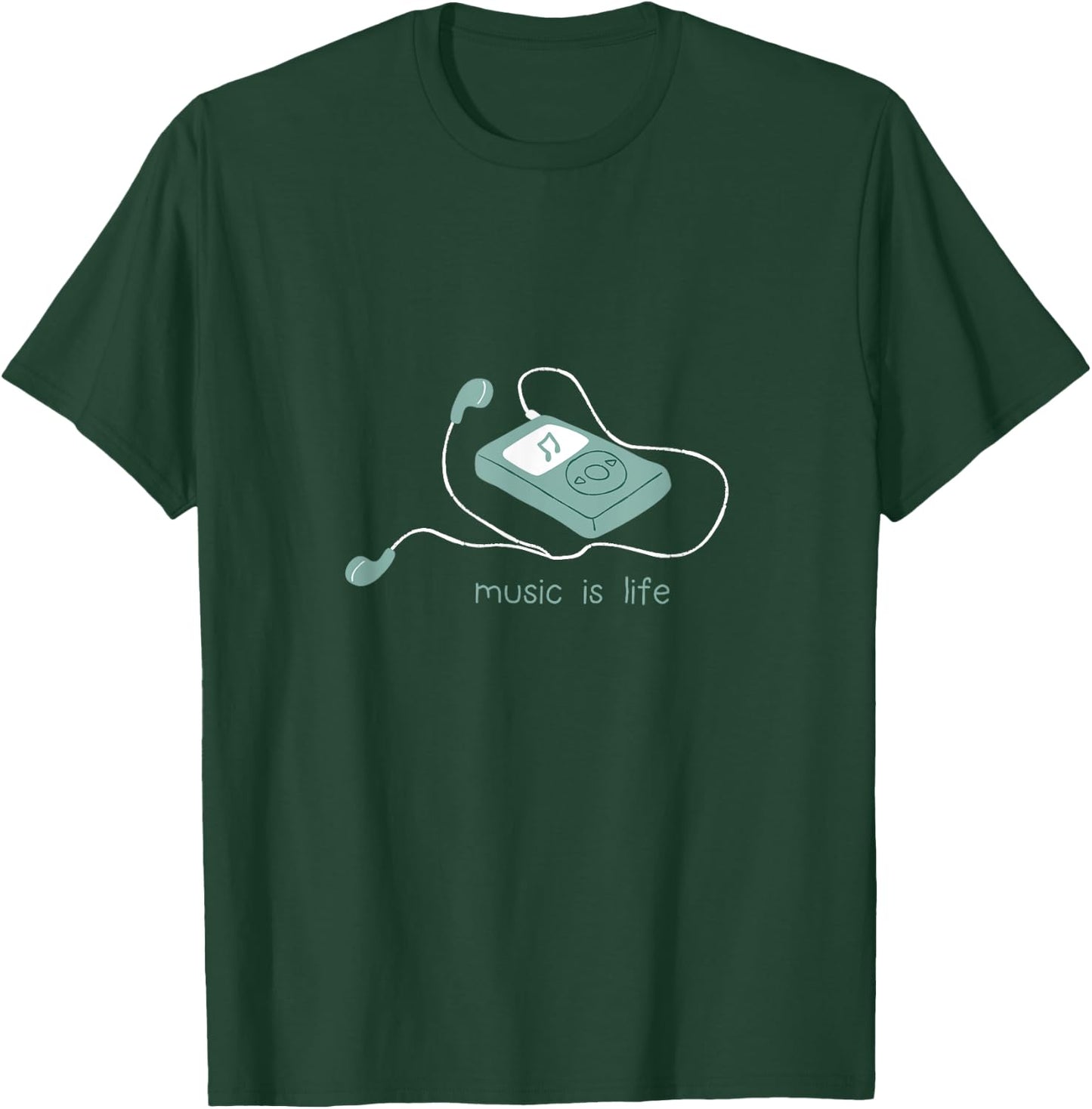 Music Vintage Retro Melody Mp3 Player Life T-Shirt - T-Shirt | Forest