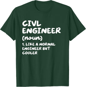 Civil Engineer Definition Funny Engineering T-Shirt - T-Shirt | Forest