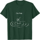 Vintage Retro Funny I'm Fine Hand Sign Funny Art Submerged Under Water , Small, Black T-Shirt - T-Shirt | Forest