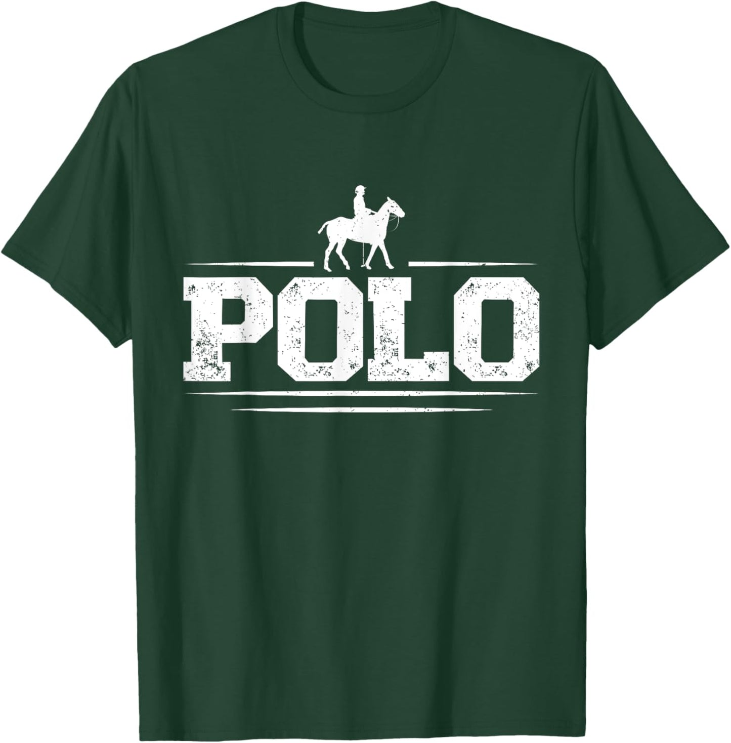 Polo Players Horseback Riding Horse Equestrian Sports T-Shirt - T-Shirt | Forest
