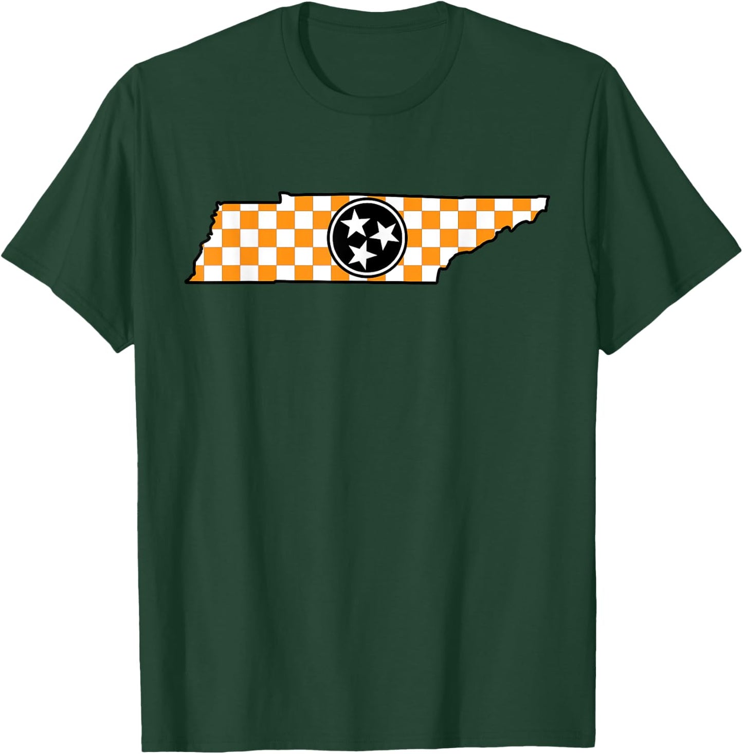 Volunteer State Orange/White Checkerboard Tri-Star Tennessee T-Shirt - T-Shirt | Forest
