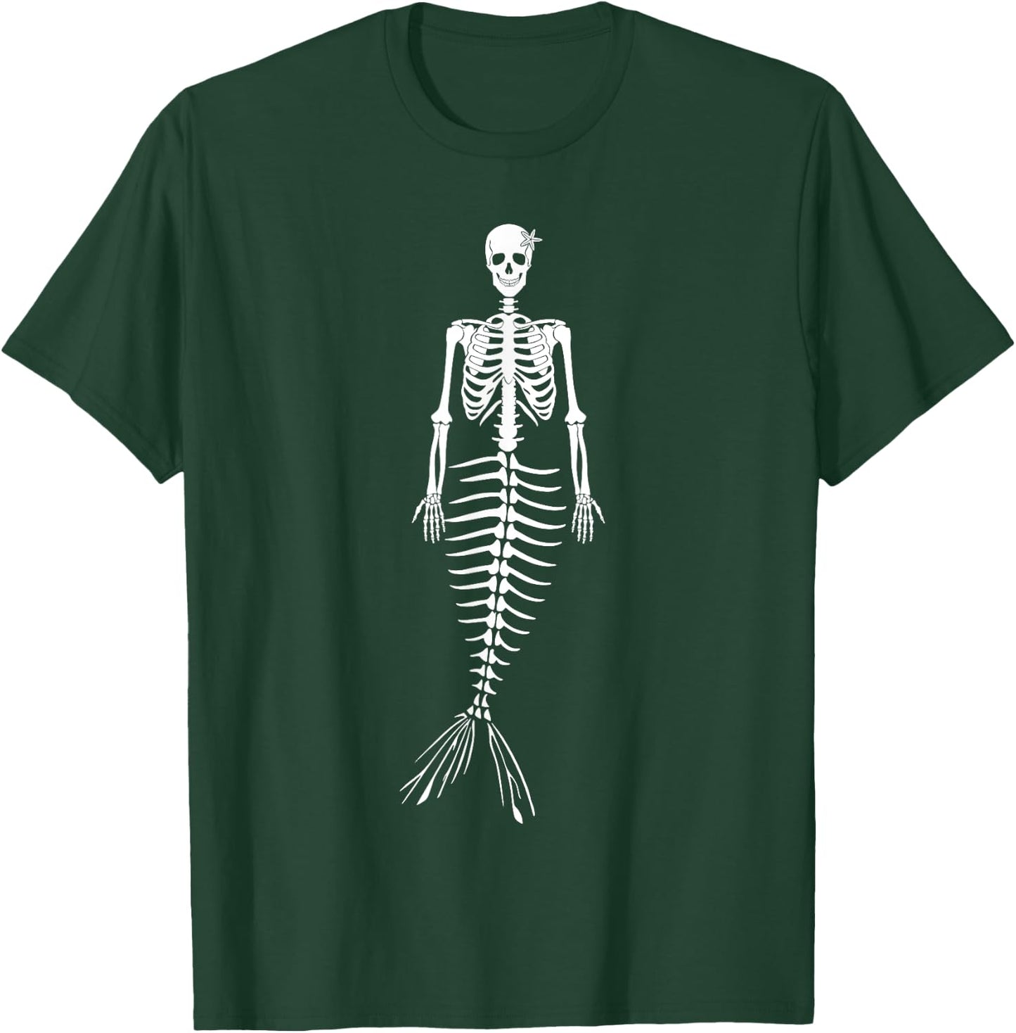 Halloween Skeletal Mermaid Skeleton Gothic Men Women Kids T-Shirt - T-Shirt | Forest