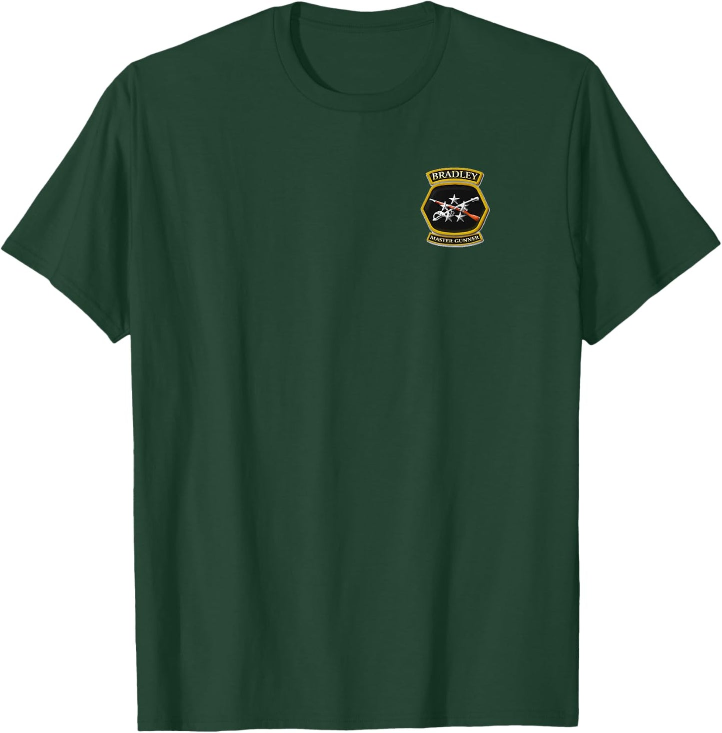 Bradley Master Gunner logo on front Keep Calm design on back T-Shirt - T-Shirt | Forest