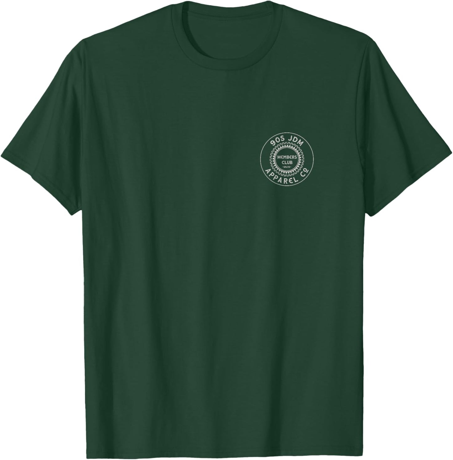 90s JDM Brand AC IN DC Minimal v1 2-Side Graphic T-Shirt - T-Shirt | Forest