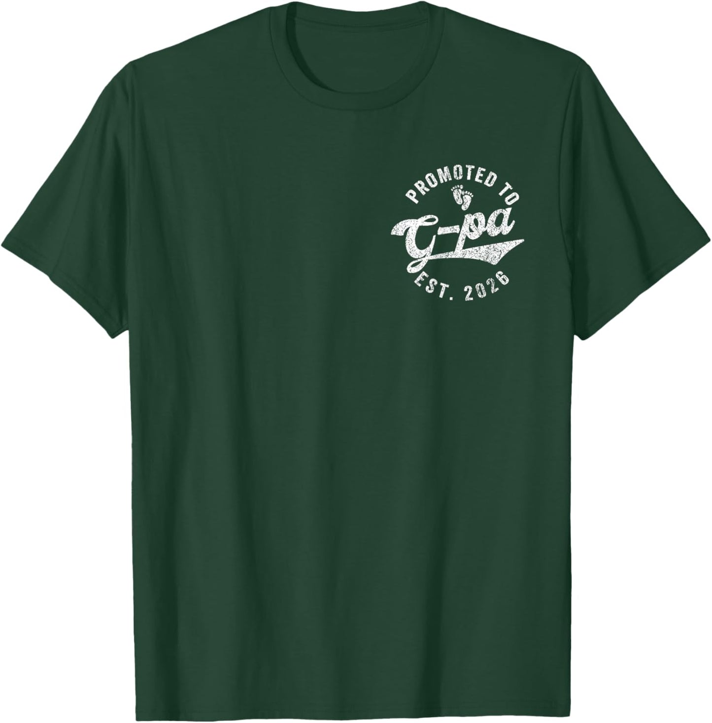 Promoted To G-Pa Est. 2026 First Time Grandpa T-Shirt - T-Shirt | Forest
