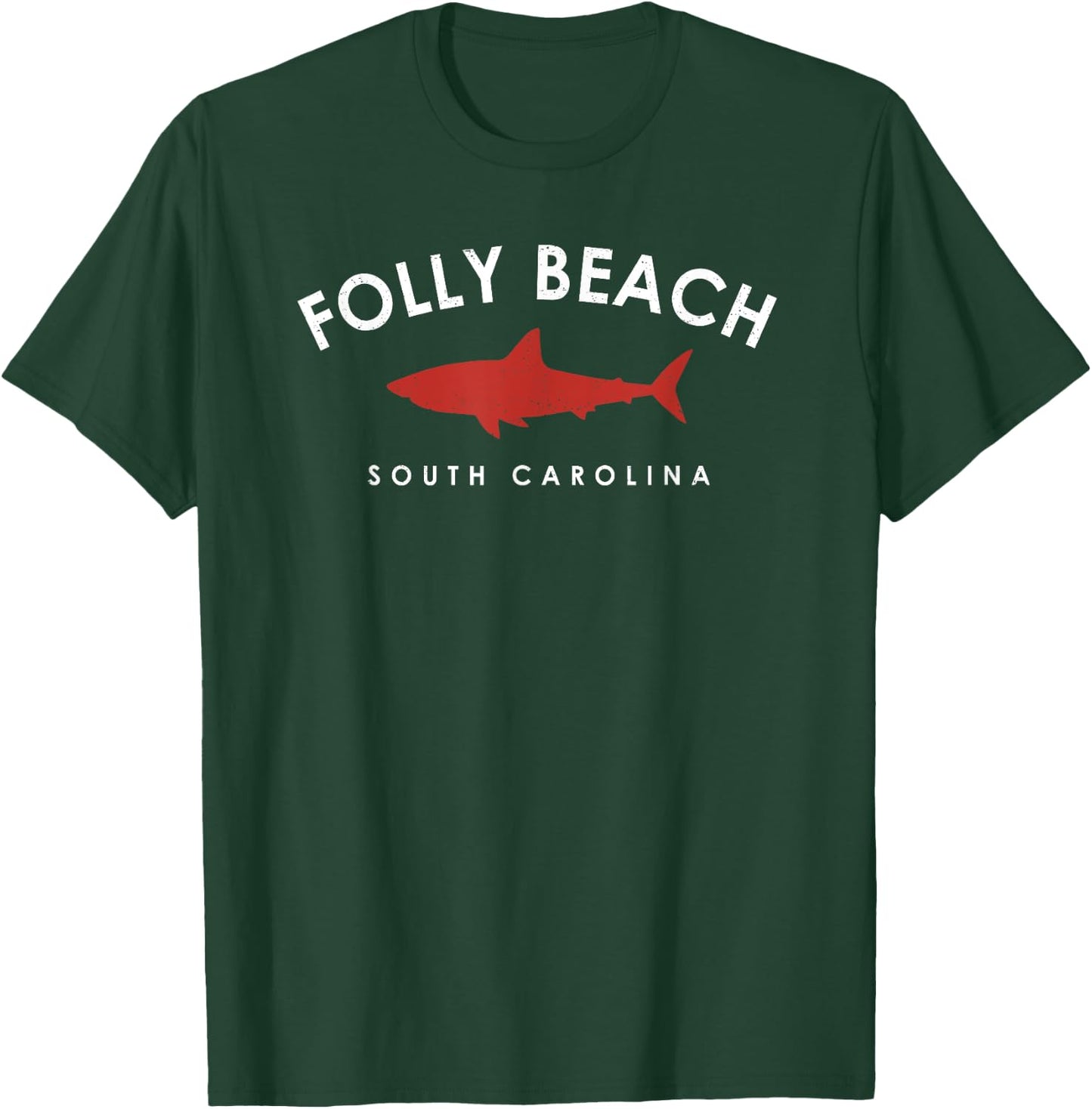 Folly Beach South Carolina Shark Vacation Souvenir Women Kids T-Shirt - T-Shirt | Forest