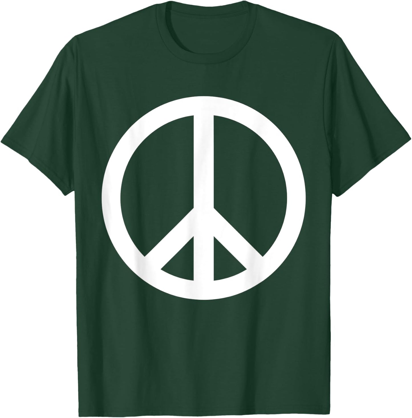 White Peace Sign T-Shirt - T-Shirt | Forest