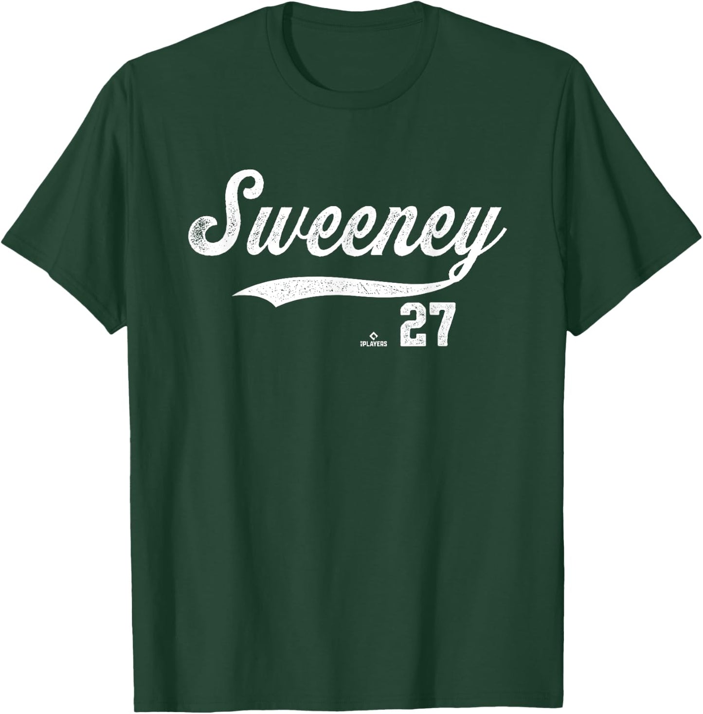 Distressed Swoosh Trey Sweeney Detroit Baseball MLBPA T-Shirt - T-Shirt | Forest