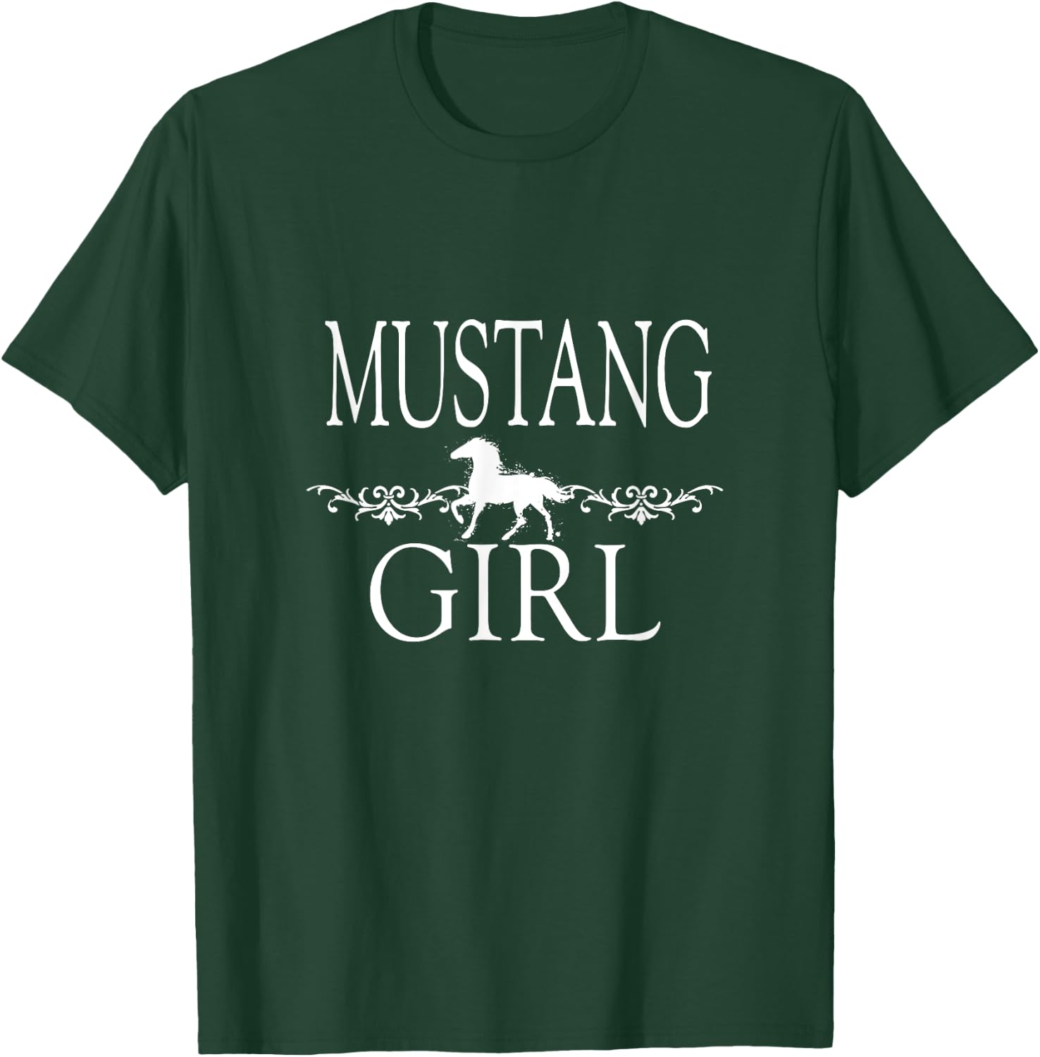 Mustang Girl Horse T-Shirt - T-Shirt | Forest