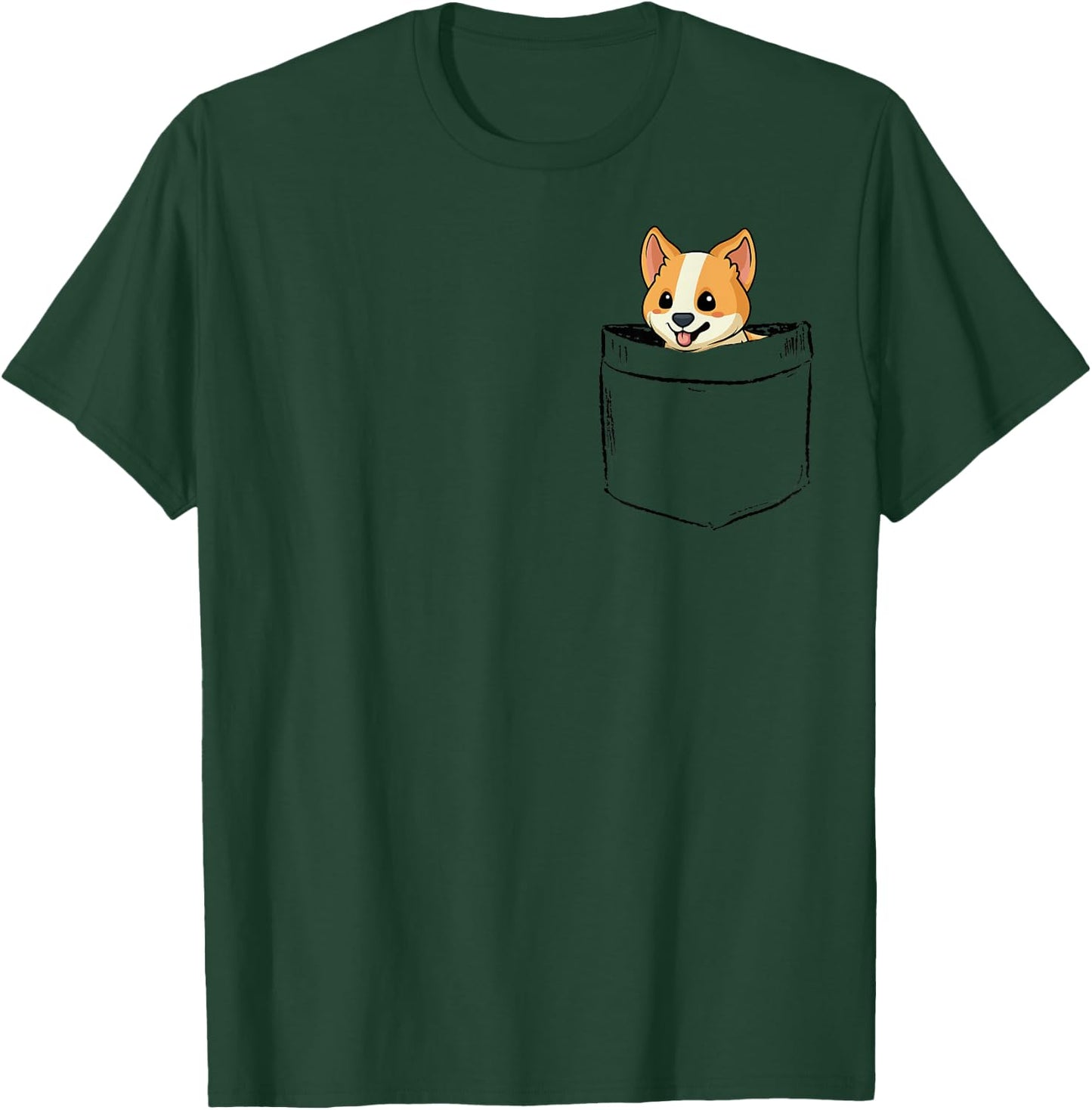 Cute Pocket Corgi, Boy Girl Funny T-Shirt - T-Shirt | Forest