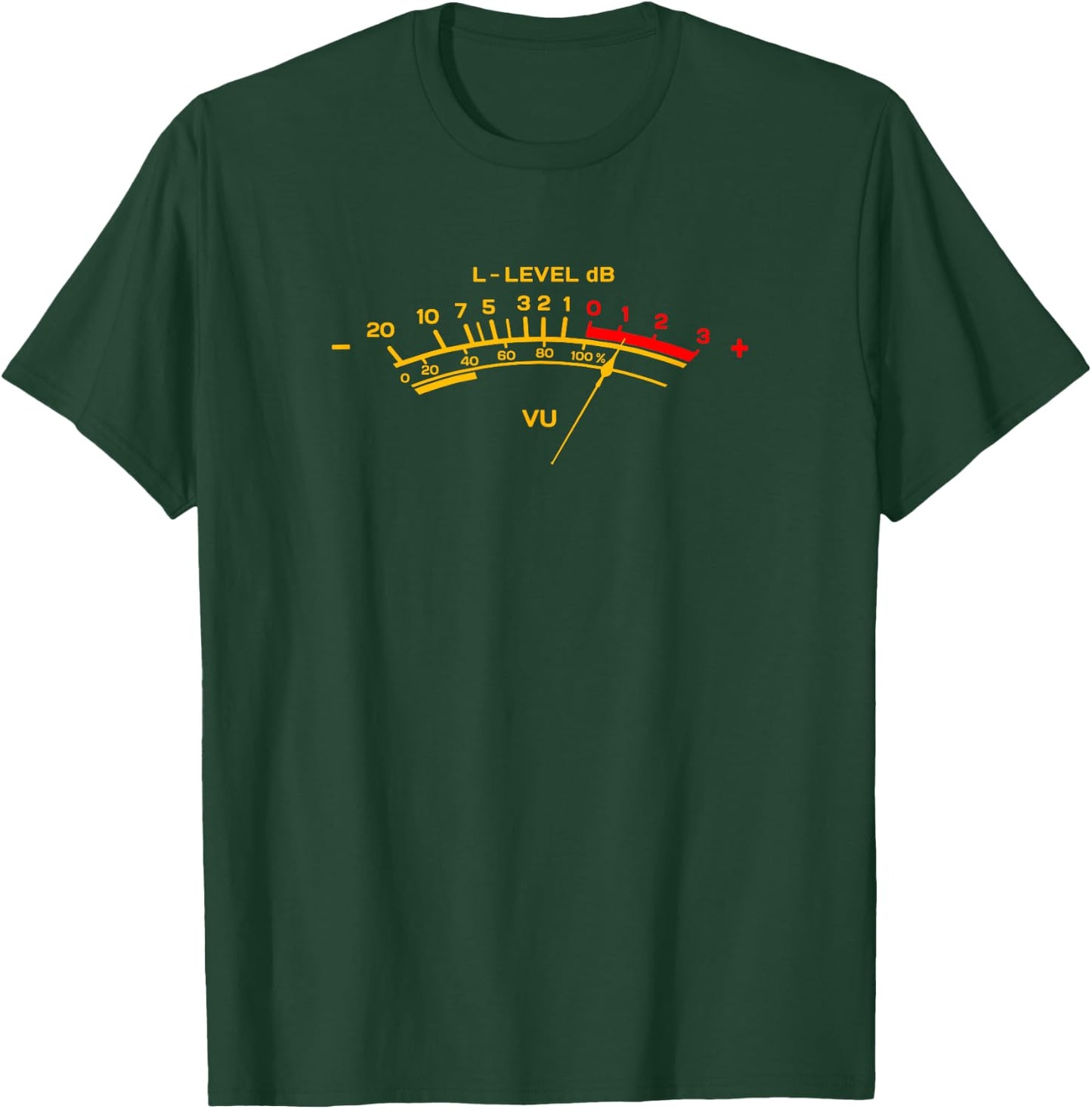 Retro VU Meter Vintage Hi-Fi Audio Stereo Music Sound T-Shirt - T-Shirt | Forest