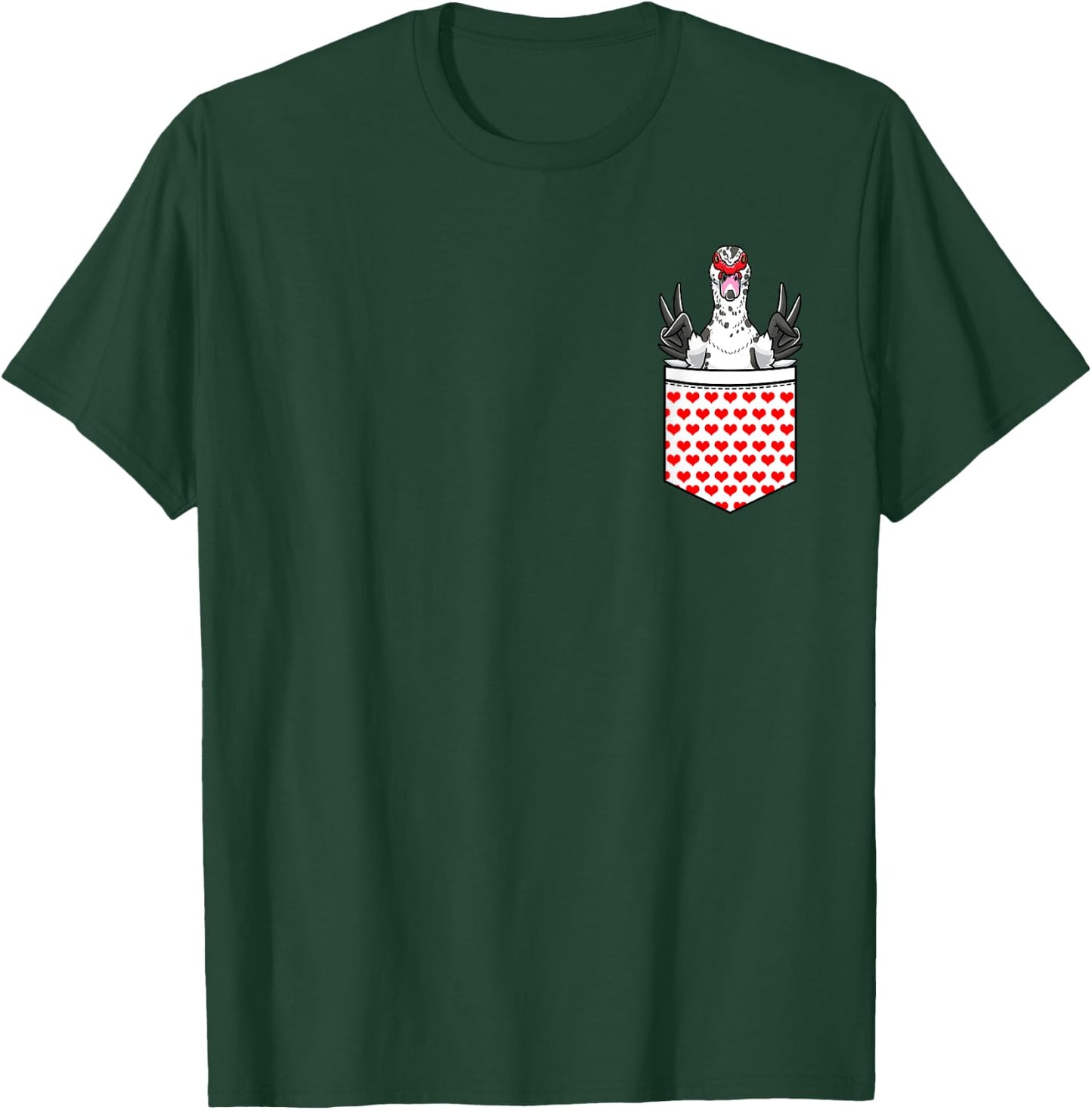 Funny Muscovy Duck Pocket Design T-Shirt - T-Shirt | Forest