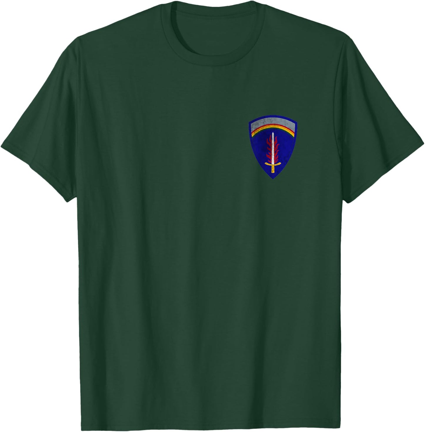 USAREUR Patch Europe Military Logo Veteran Papa Christmas T-Shirt - T-Shirt | Forest