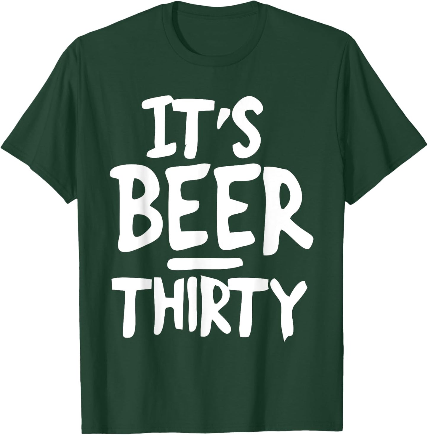 DeluxeTees It's Beer Thirty , Small, Black T-Shirt - T-Shirt | Forest