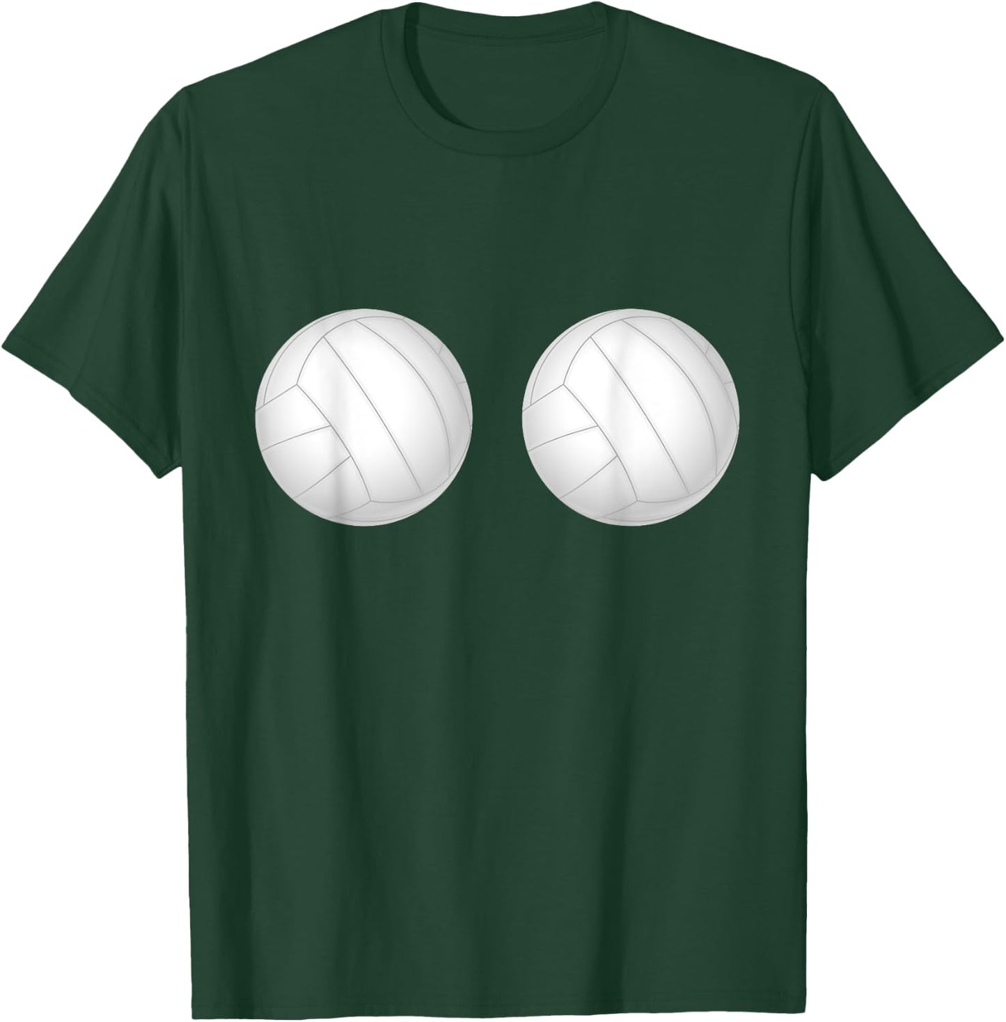 Volleyball Player Boobs Funny T-Shirt - T-Shirt | Forest