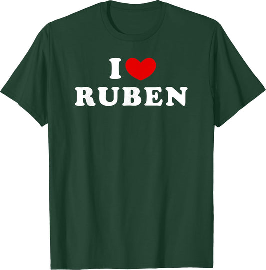 I Love Ruben, I Heart Ruben , Small, Black T-Shirt - T-Shirt | Forest