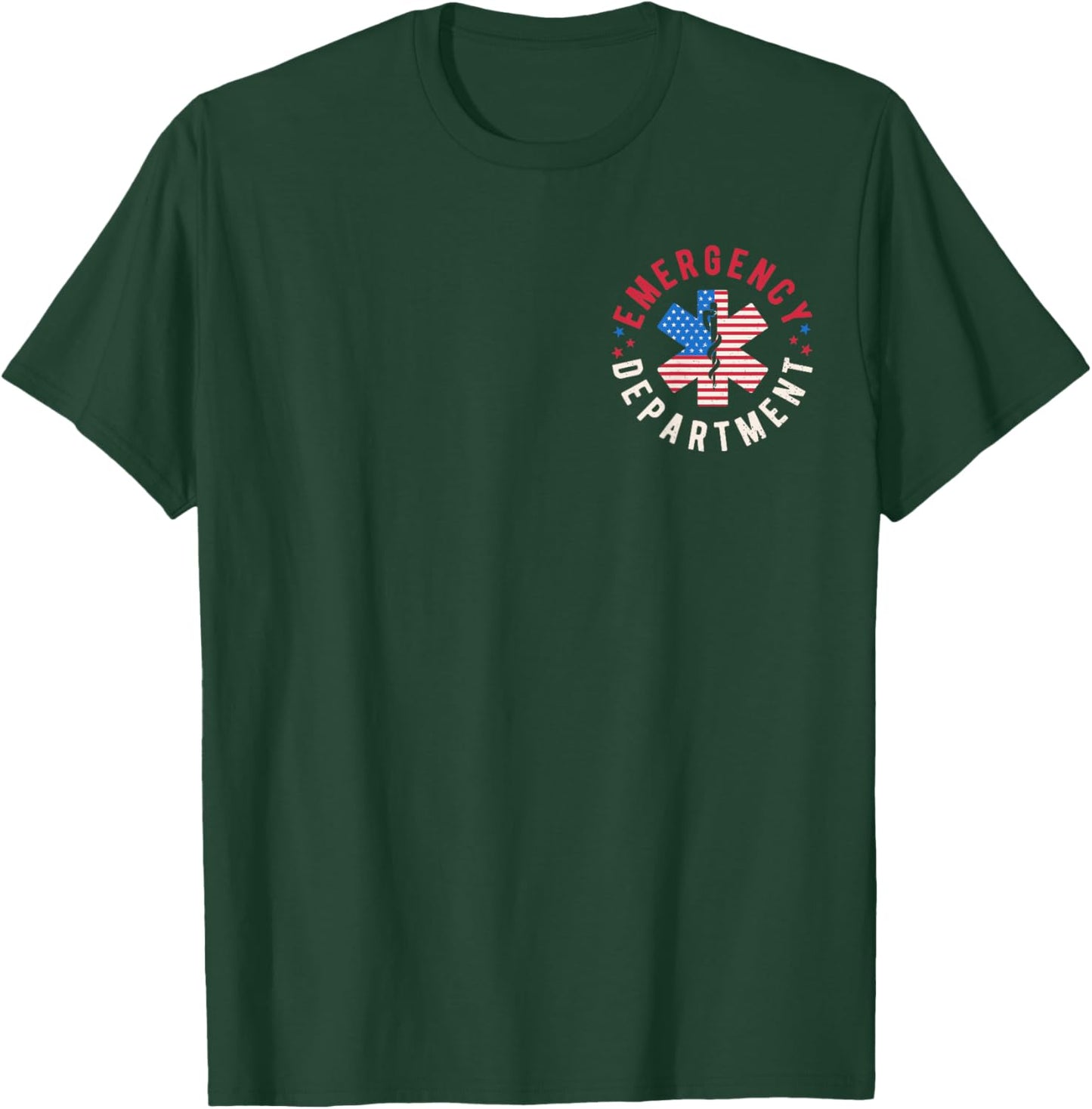 Emergency Department 4th of July USA Emergency Room Er Nurse T-Shirt - T-Shirt | Forest