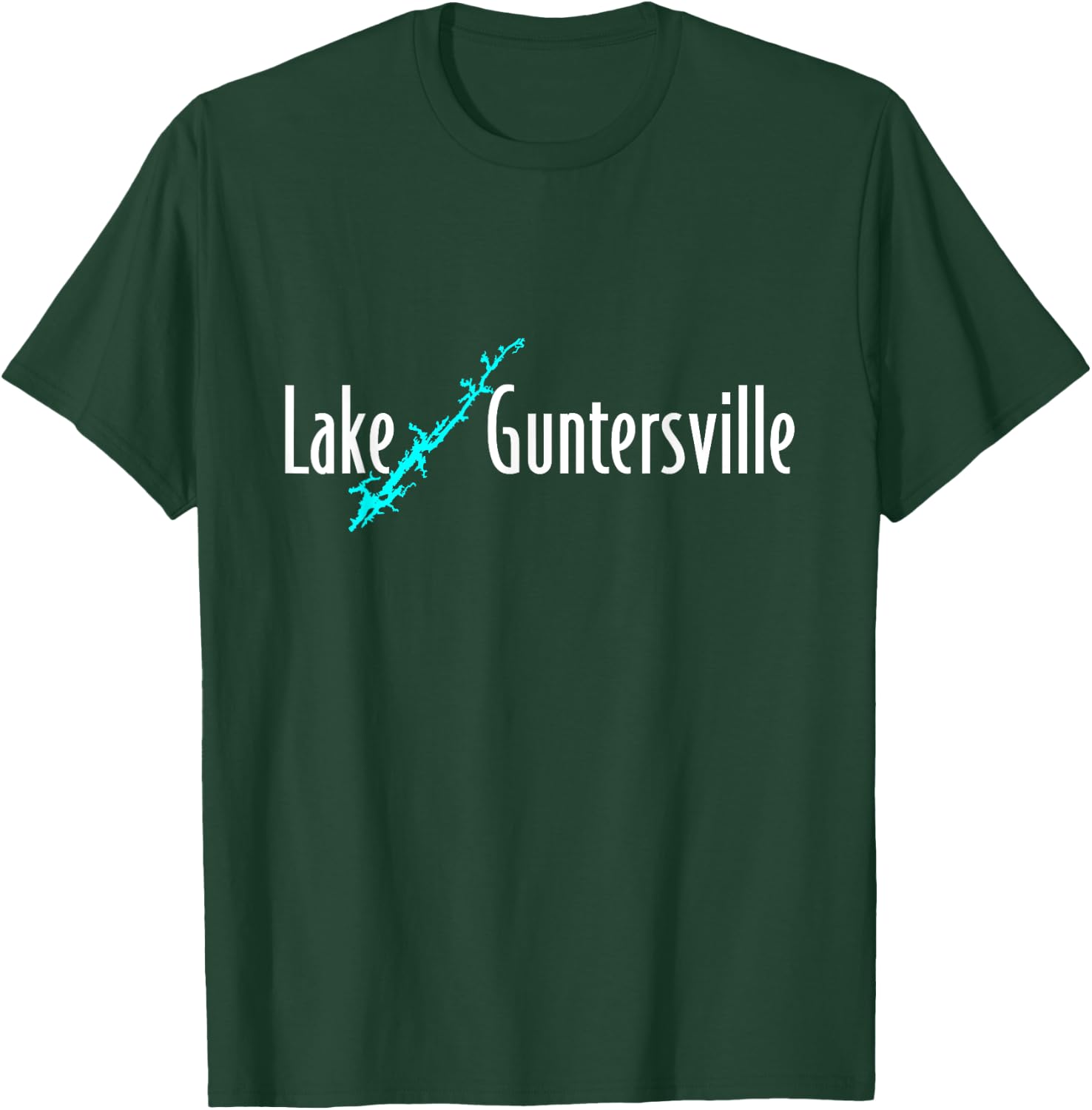 Minimalist Lake Guntersville - Alabama T-Shirt - T-Shirt | Forest