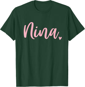 Nina Grandma Cute Pink T-Shirt - T-Shirt | Forest