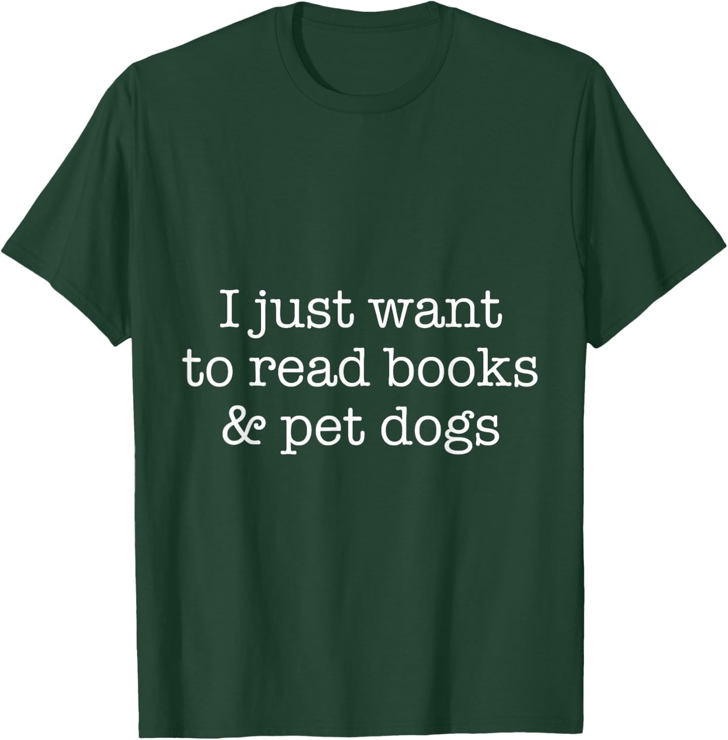Pet Animal Lover Gift Bookworm Dog Books Reading Men Women Girls Kids T-Shirt - T-Shirt | Forest