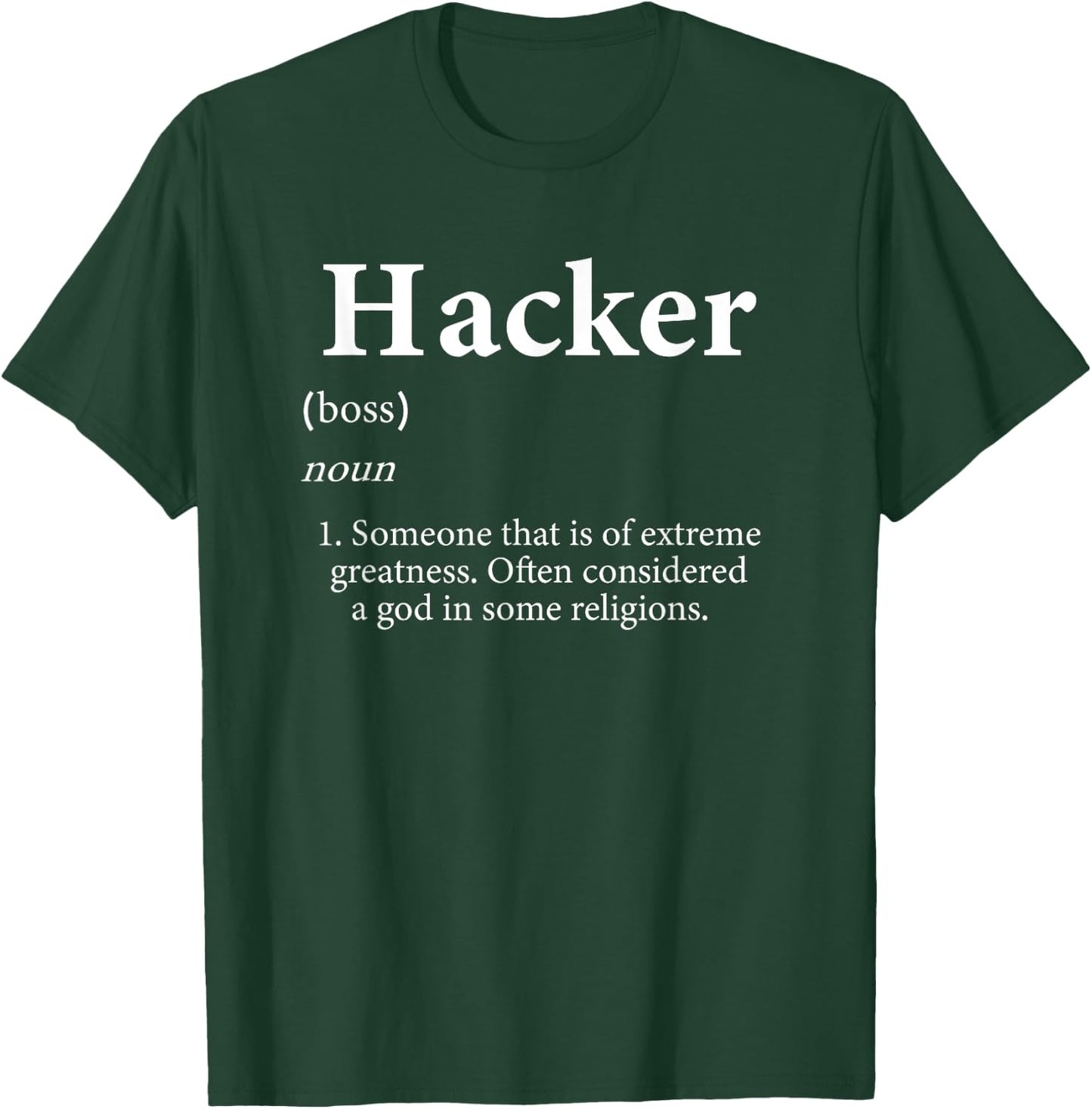 Hacker Definition Funny Computer Systems Device Game Hacker T-Shirt - T-Shirt | Forest
