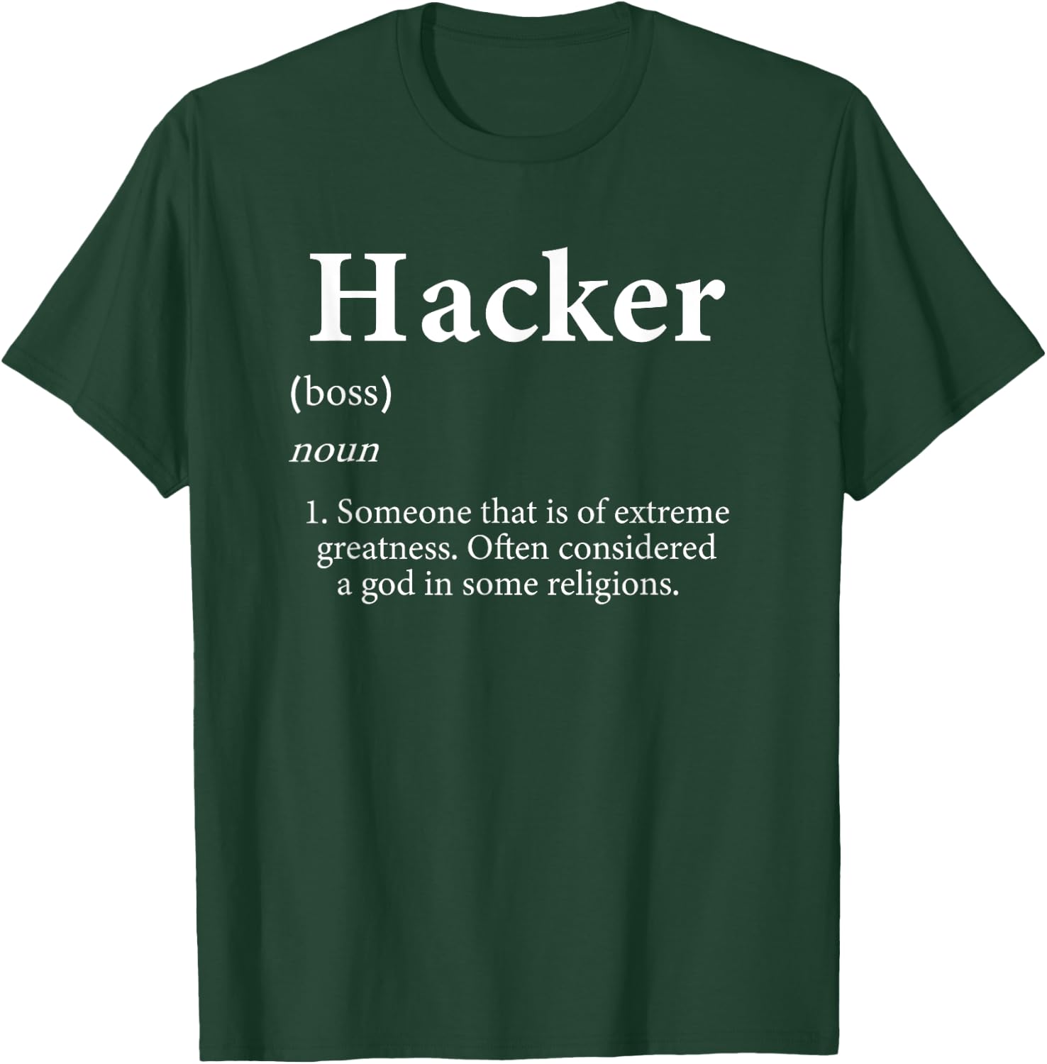 Hacker Definition Funny Computer Systems Device Game Hacker T-Shirt - T-Shirt | Forest