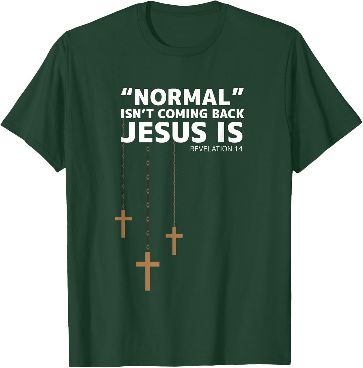 Normal Isn't Coming Back Jesus Is Christian Christianity T-Shirt - T-Shirt | Forest