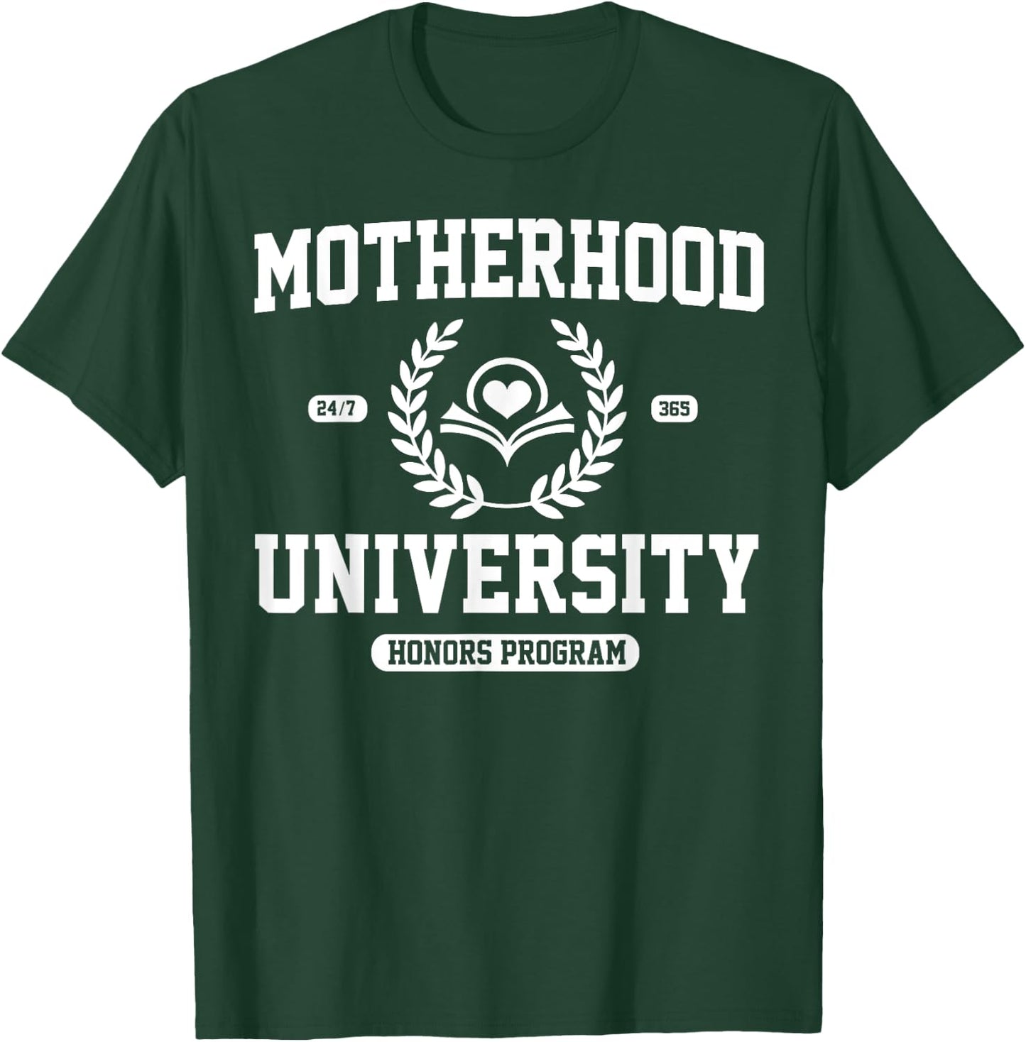 Funny Mom University Daughter Bonus Expecting Motherhood T-Shirt - T-Shirt | Forest