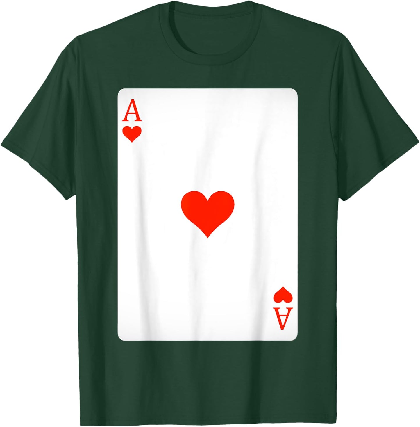 Ace of Hearts Playing Cards Shirt Easy Halloween Costume T-Shirt - T-Shirt | Forest