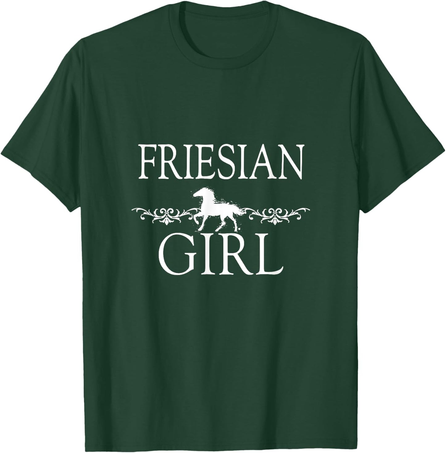 Friesian Girl Horse T-Shirt - T-Shirt | Forest