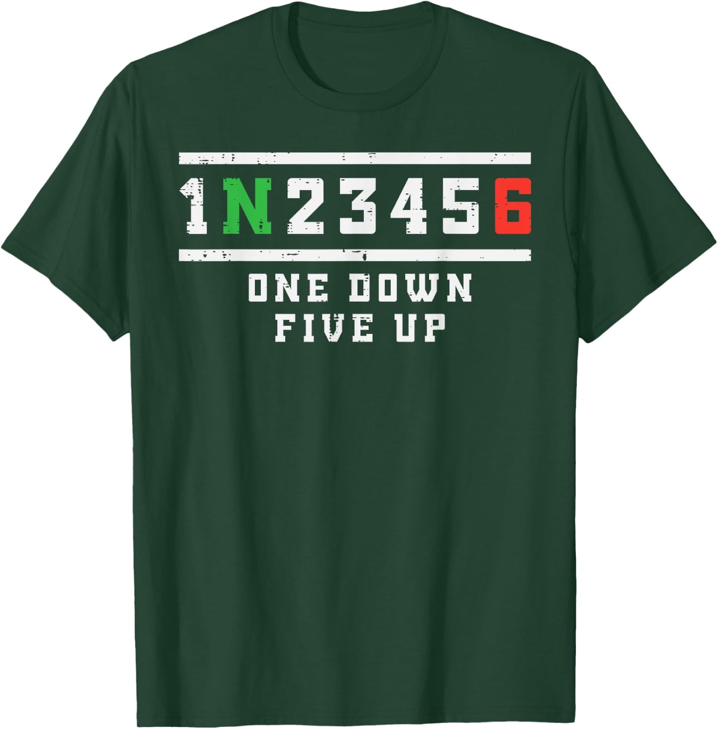 Motorcycle Gear Shift One Down Five Up Biker Men Women Kids T-Shirt - T-Shirt | Forest