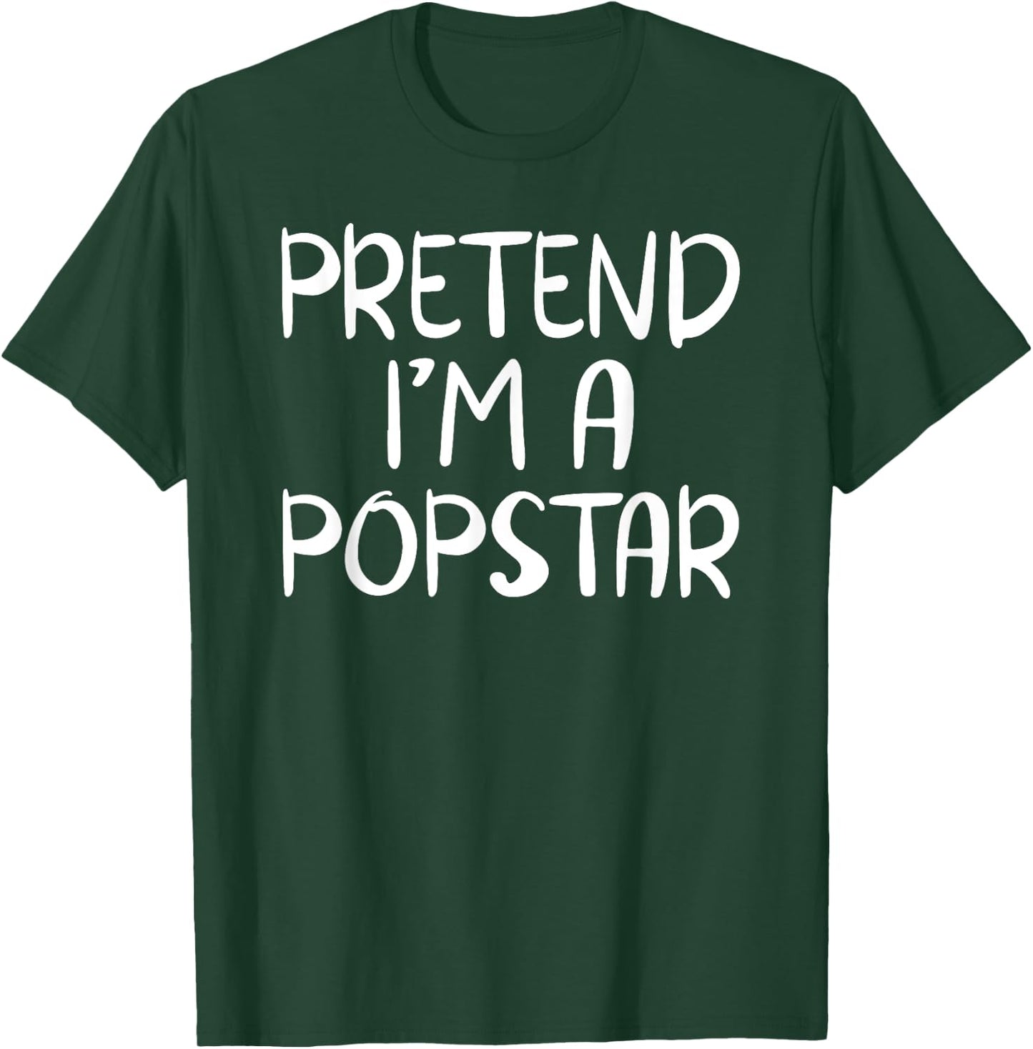 Pretend I'm A Popstar Costume Family Group Lazy Halloween T-Shirt - T-Shirt | Forest