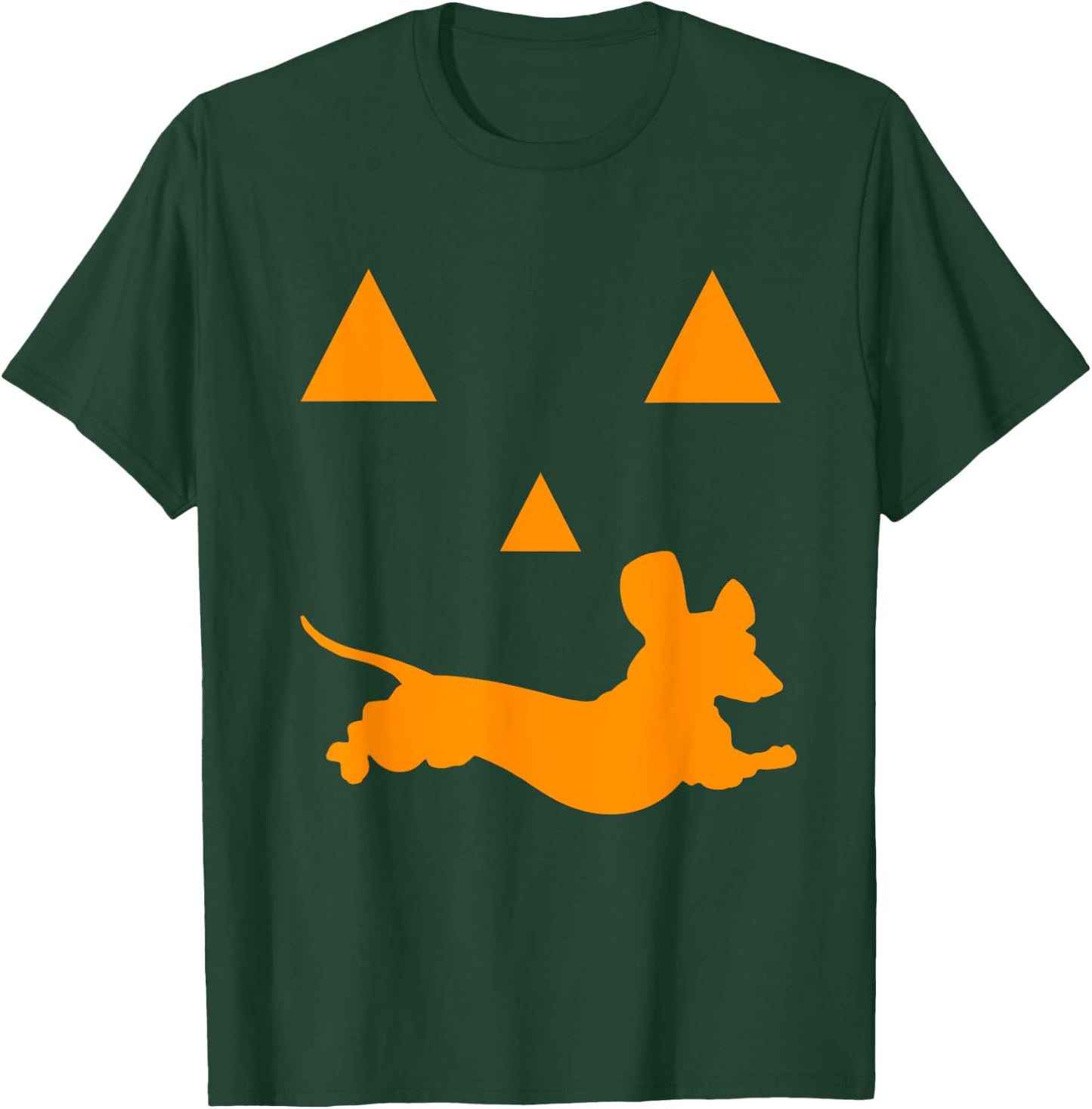 Halloween Pumpkin Dachshund Jack-o-lantern Costume T-Shirt - T-Shirt | Forest