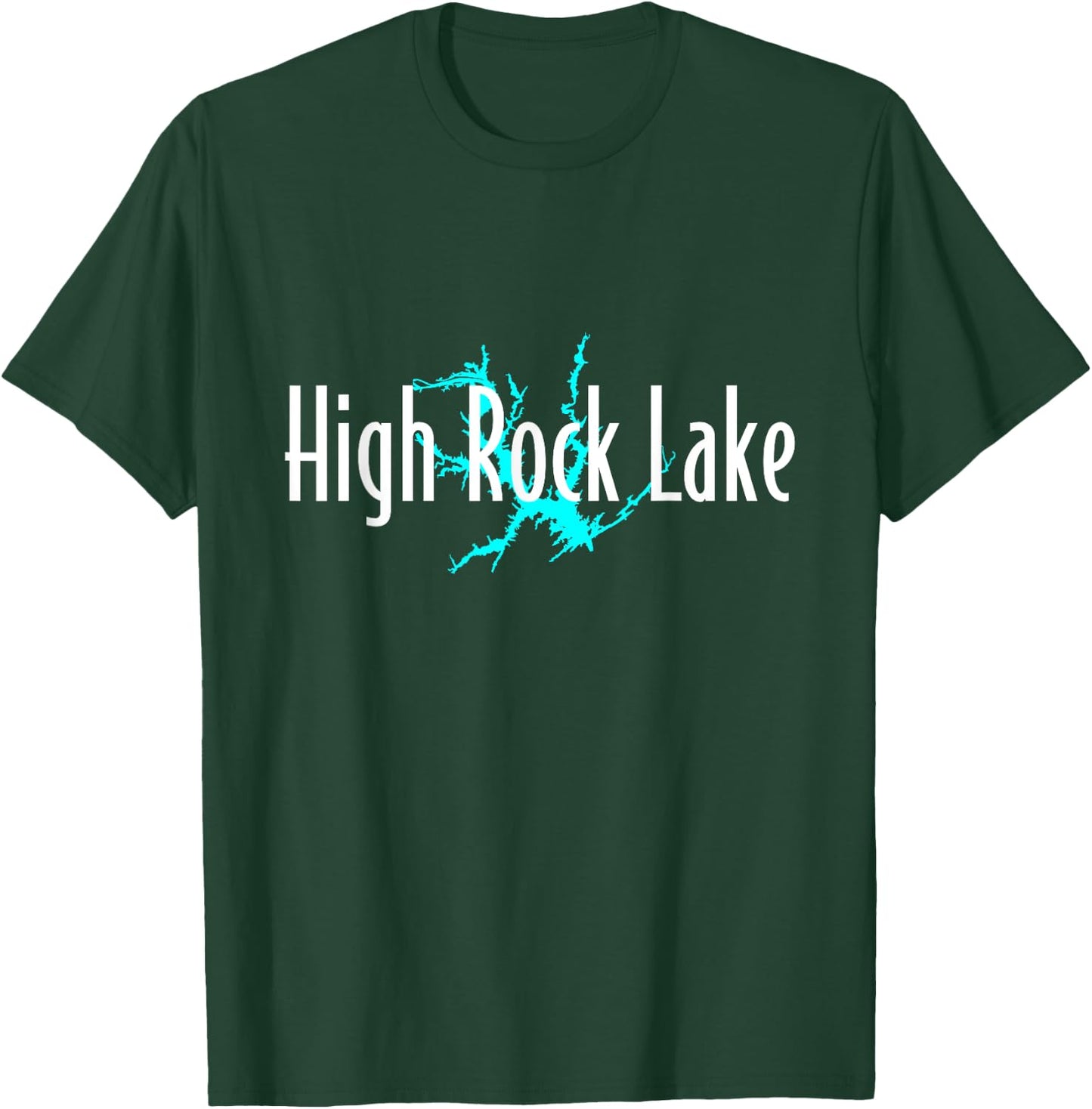 Minimalist High Rock Lake - North Carolina T-Shirt - T-Shirt | Forest