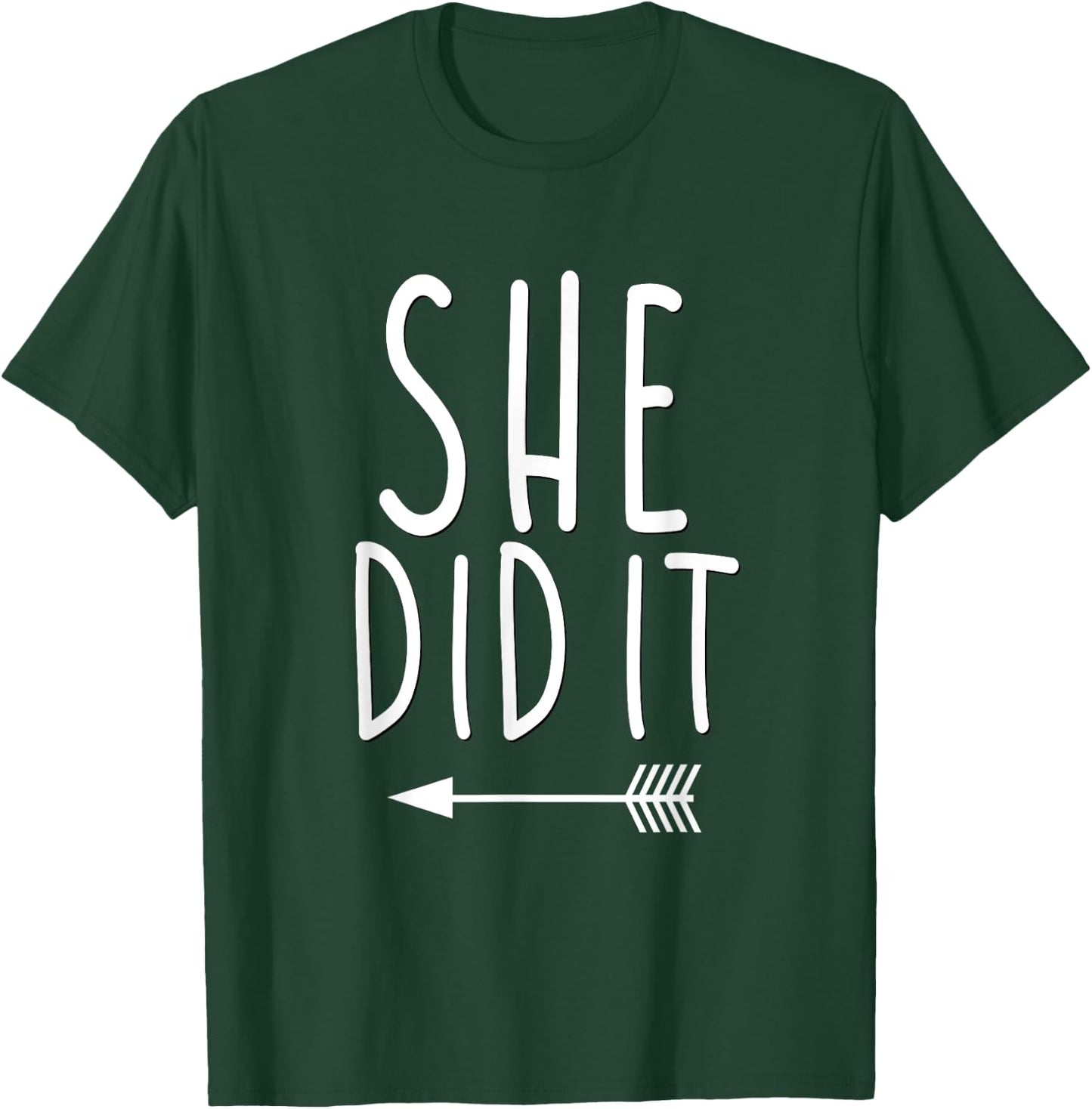 Funny She Did It Shirt Brother Sister Kids Matching Family T-Shirt - T-Shirt | Forest