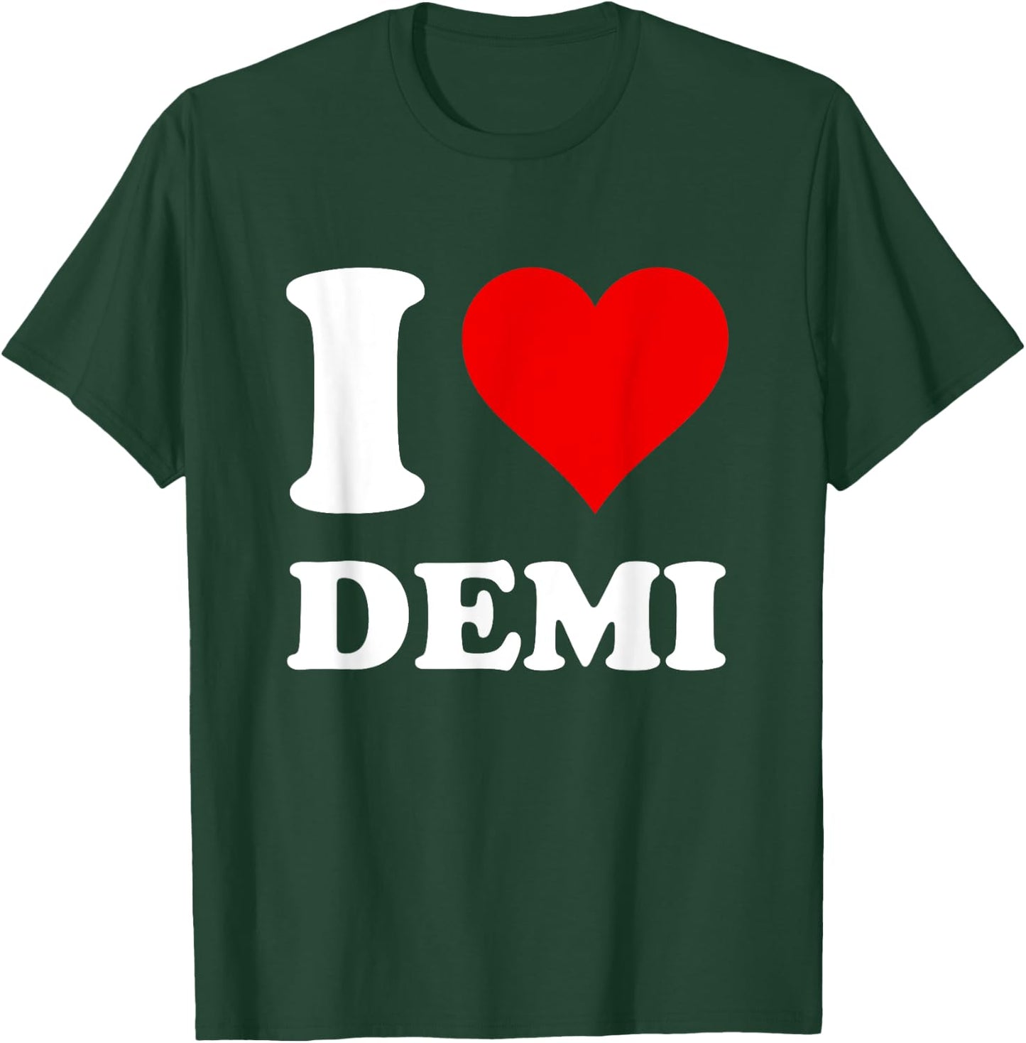 Red Heart I Love Demi T-Shirt - T-Shirt | Forest