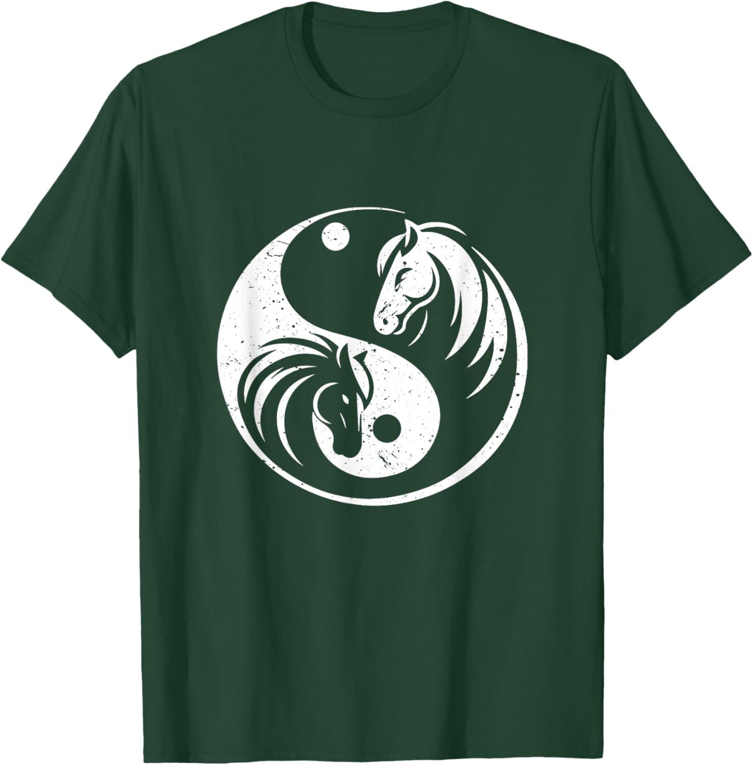 Yin And Yang Horse For Every Horseman And Rider Horse Lover T-Shirt - T-Shirt | Forest