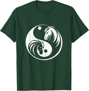 Yin And Yang Horse For Every Horseman And Rider Horse Lover T-Shirt - T-Shirt | Forest