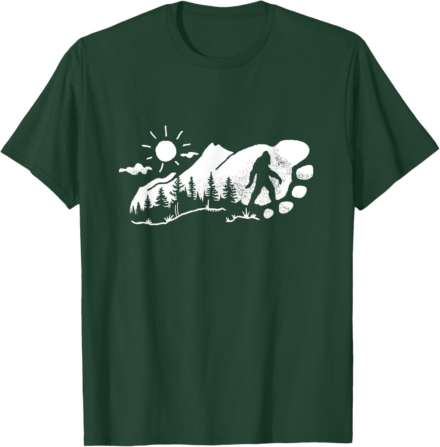 Bigfoot Footprint Graphic T-Shirt - T-Shirt | Forest