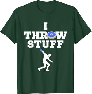 I Throw Stuff Blue Discus Athlete Throwing Stuff T-Shirt - T-Shirt | Forest