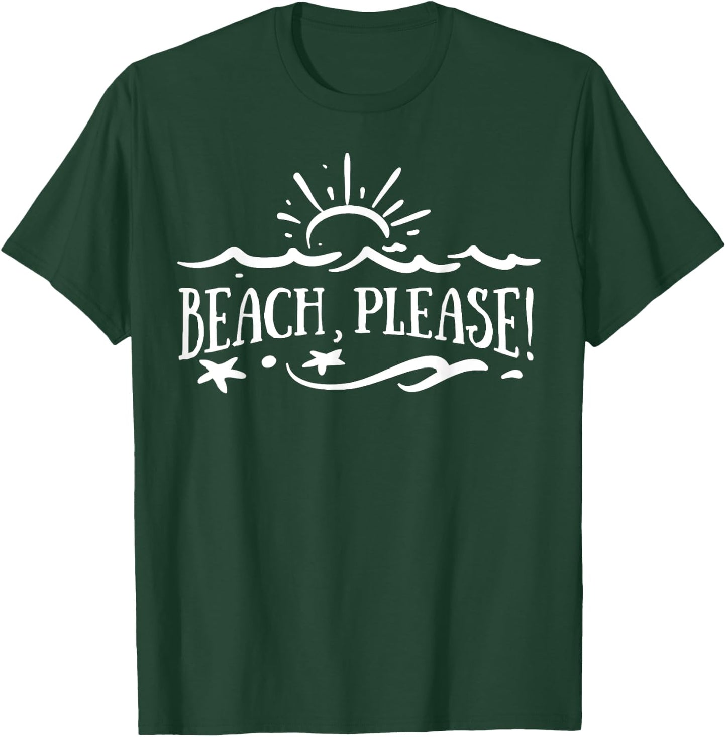 Beach Please Men Women Kids T-Shirt - T-Shirt | Forest