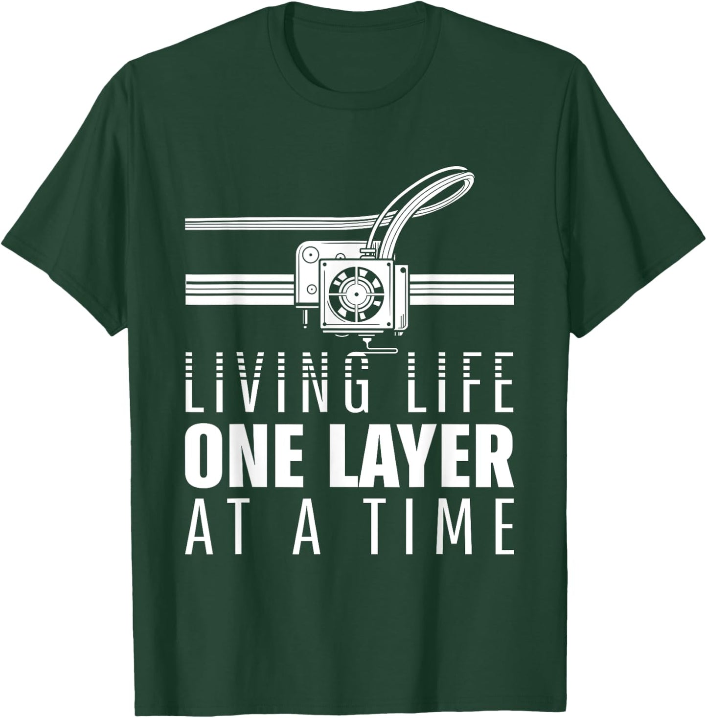 Funny 3D Print Printer Geeks Filament Printing Machine Lover T-Shirt - T-Shirt | Forest