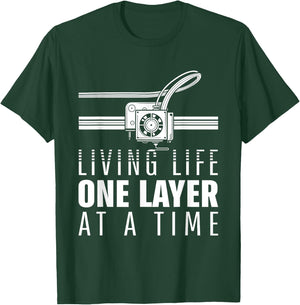 Funny 3D Print Printer Geeks Filament Printing Machine Lover T-Shirt - T-Shirt | Forest