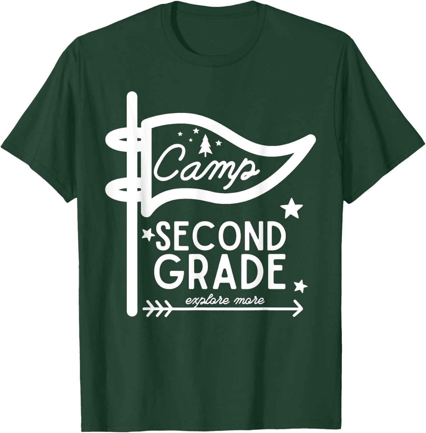 Camp Second Grade Camping Teacher 2nd Grade Back To School T-Shirt - T-Shirt | Forest