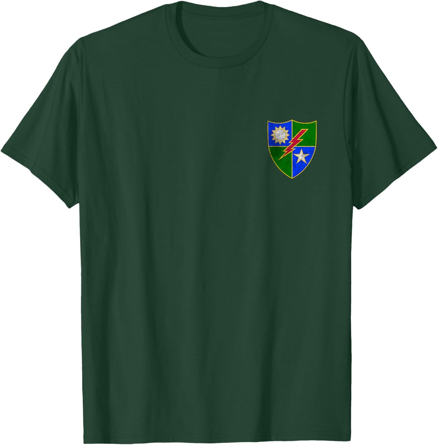75th Ranger Regiment DUI Distressed Logo Airborne Rangers T-Shirt - T-Shirt | Forest