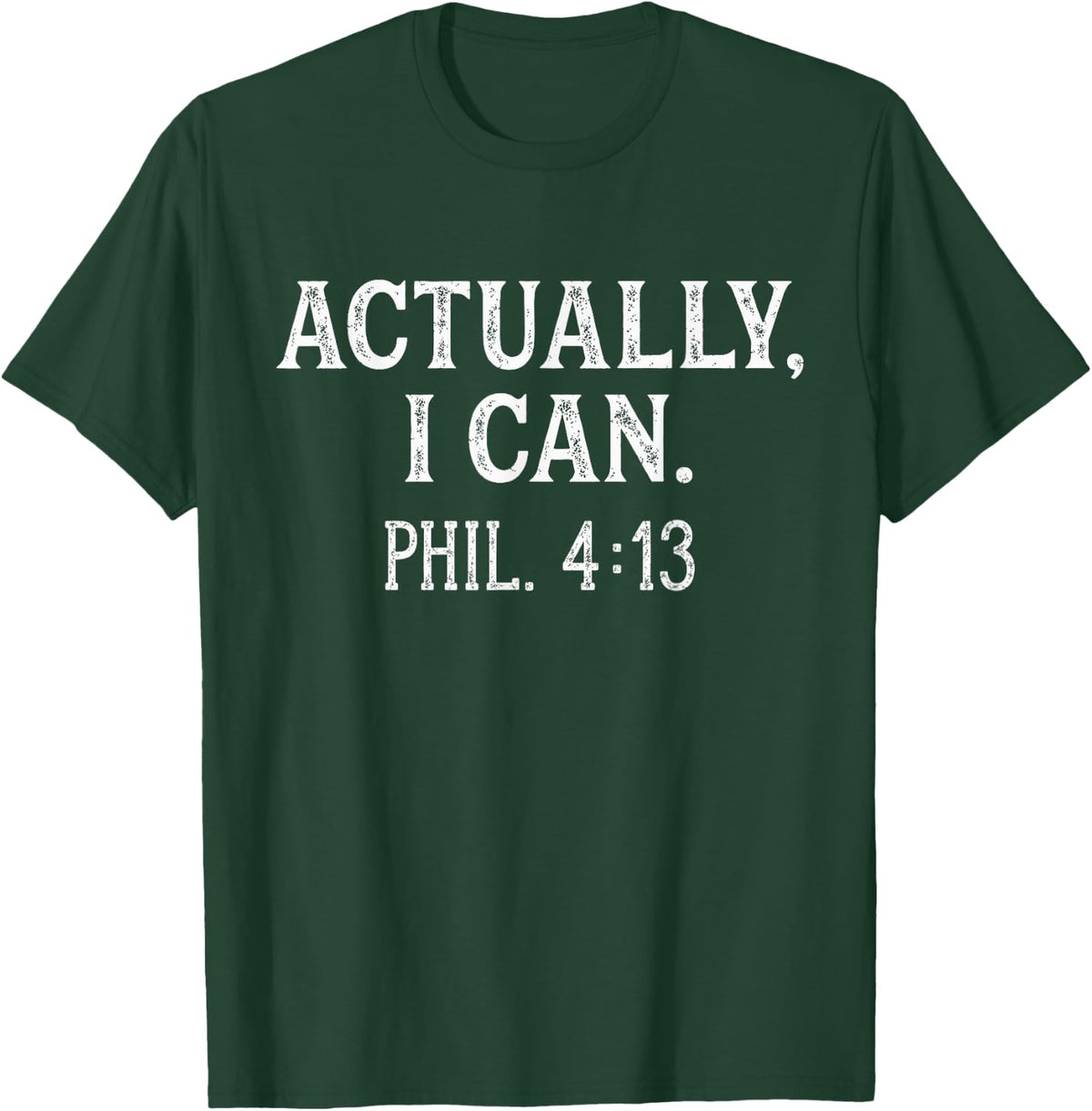 Actually I Can Christian Bible Verse Philippians 4:13 Red T-Shirt - T-Shirt | Forest