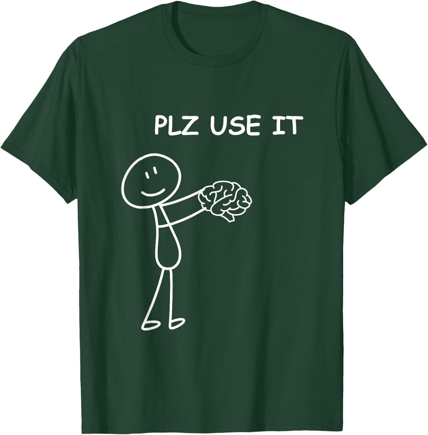 Stick person with brain . Please use it . T-Shirt - T-Shirt | Forest