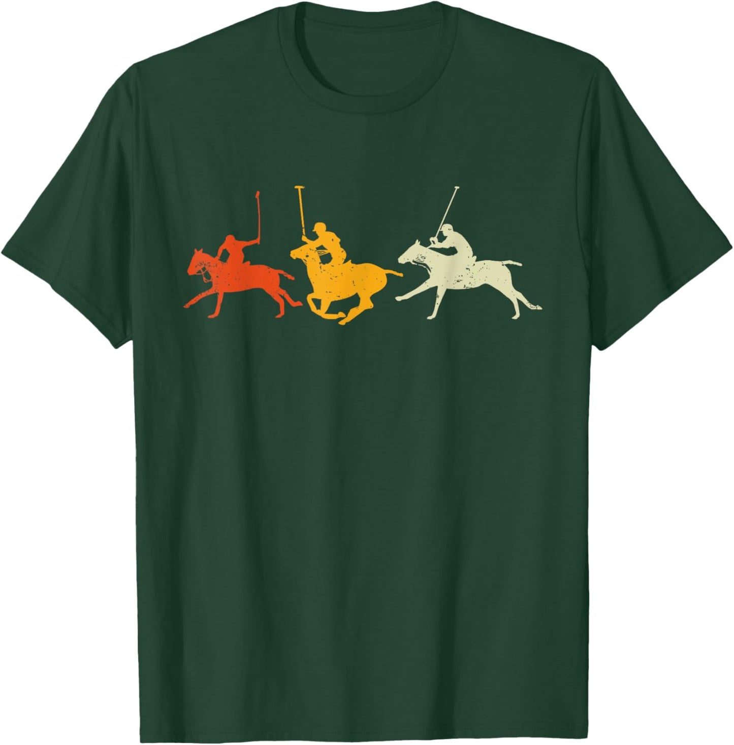 Polo Players Horseback Riding Horse Equestrian Sports T-Shirt - T-Shirt | Forest
